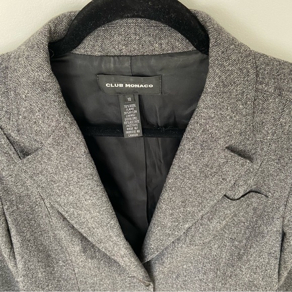 Club Monaco Wool Blazer in Charcoal Grey size 10 - Picture 5 of 11